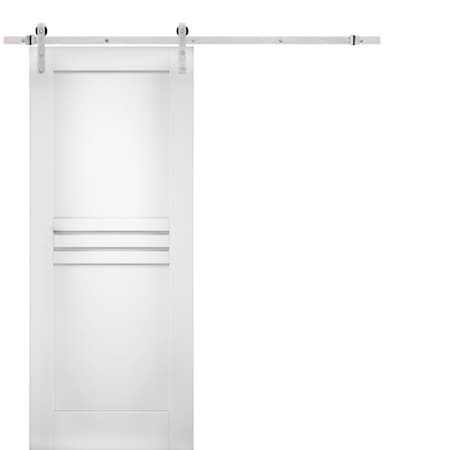 Vdomdoors Barn Interior Door, 36" x 96", White MELA7444BD-S-WS-3696